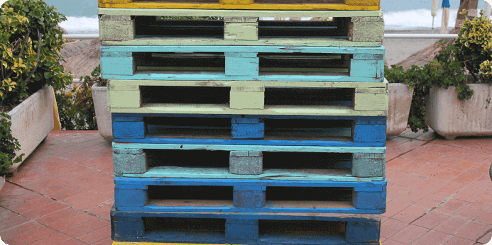 مصرف پالت چوبی رنگی در حمل و نقل